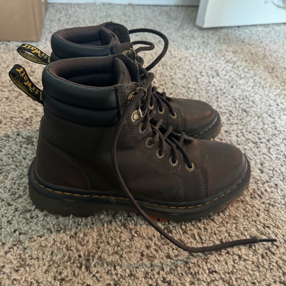 Dr. Martens Brown Leather Lace-Up Women’s Ankle Boots